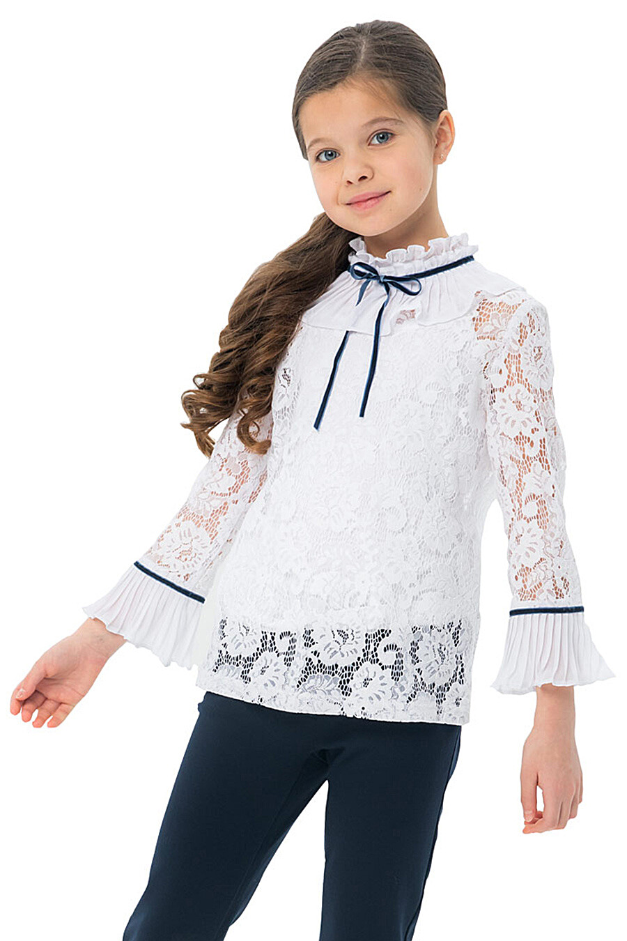 Школьная блузка для девочки белая 074240