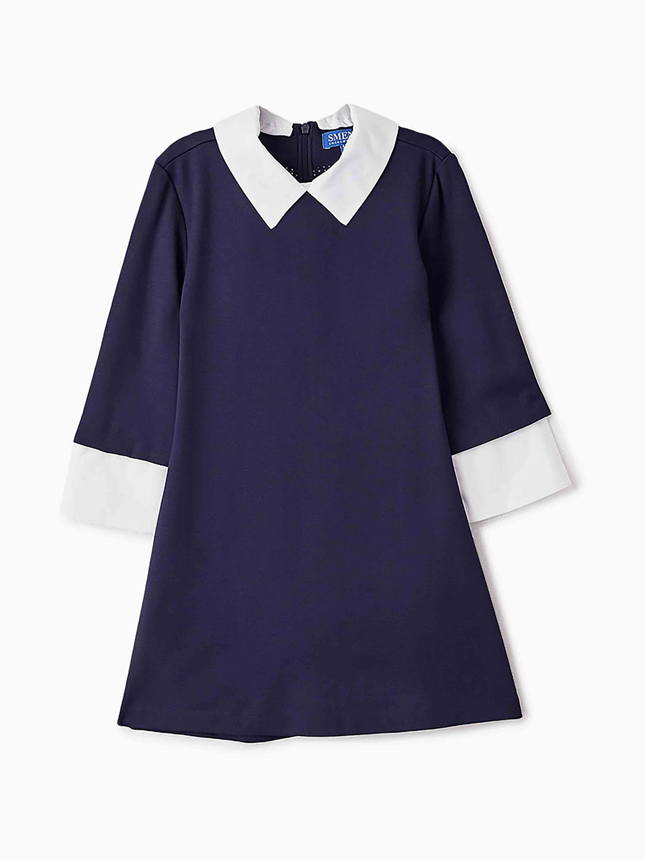 Школьное платье для девочки синее 12816-12817