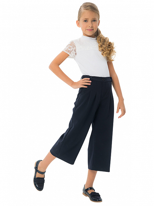 Школьные брюки-кюлоты для девочки синие 074710 купить от 2 600 ₽ руб.Школьная Форма для Девочек
