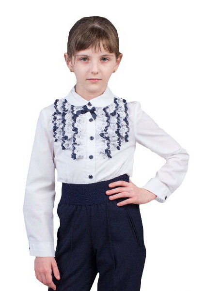 Школьная блузка  для девочки белая