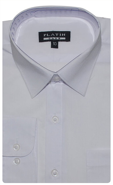 Рубашка для мальчика белая Platin, размер 29-36