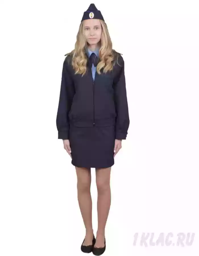 Куртка кадетская для девочки на молнии